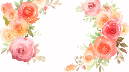 Floral frame with decorative flowers, decorative flower background pattern, floral border background