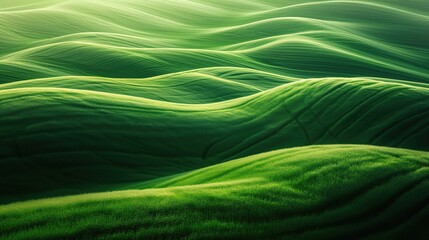 Abstract green fields, Generative AI