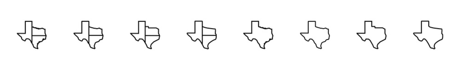 Texas icon set. texas sign symbol