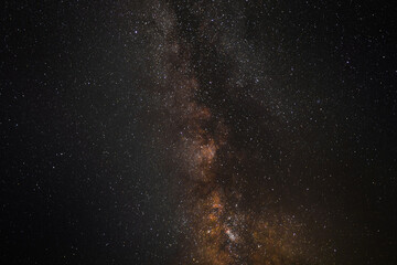 Milky way stars at night