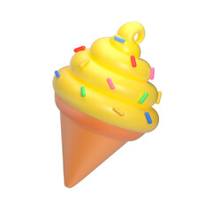 Ice cream cone yellow
