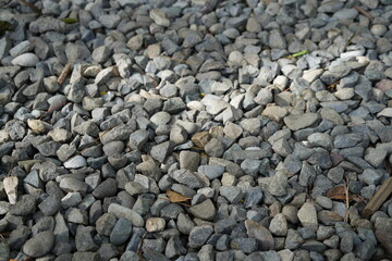 Small mountain rocks were scattered on the floor
