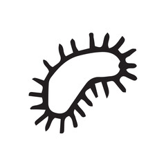 a bacterium. Doodle. medical icon. the icon. on a white background. medical equipment. telephone. doctor. to heal.