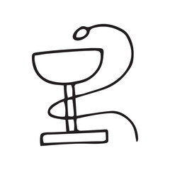 sign. Doodle. medical icon. the icon. on a white background. medical equipment. telephone. doctor. to heal.