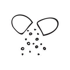 pill. Doodle. medical icon. the icon. on a white background. medical equipment. telephone. doctor. to heal.