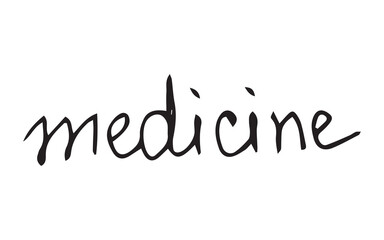 lettering. Doodle. medical icon. the icon. on a white background. medical equipment. telephone. doctor. to heal.