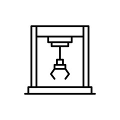 Robotic arm outline icons, minimalist vector illustration ,simple transparent graphic element .Isolated on white background