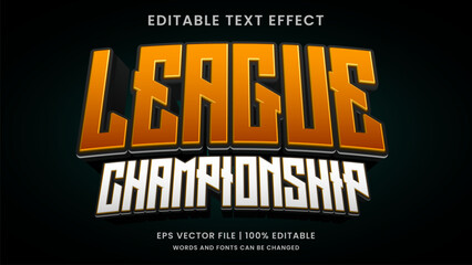 League Championship Editable Text Effect