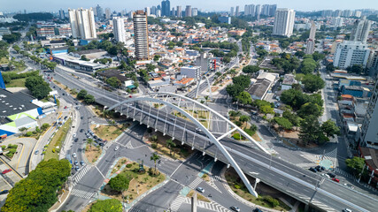 Metallic Bridge. Reinaldo de Oliveira Viaduct in the city of Osasco, Sao Paulo, Brazil.
