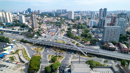 Metallic Bridge. Reinaldo de Oliveira Viaduct in the city of Osasco, Sao Paulo, Brazil.