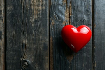 Wooden heart. Background with selective focus and copy space