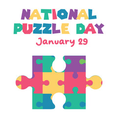 This National Puzzle Day vector image is perfect for celebrating the holiday.