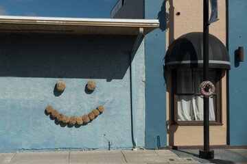 Smiling face on wall near Tarpon Spring, Sponge docks