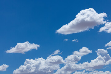 Naklejka na ściany i meble Blue Sky with Summer Clouds