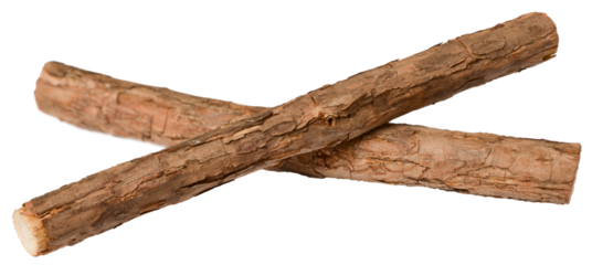 Silvervine sticks isolated on white background.