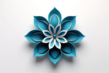 Close-up, 3d mockup of beautiful flower with minimal background