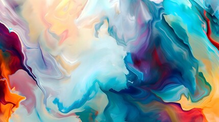 Abstract Swirling Colors Artwork