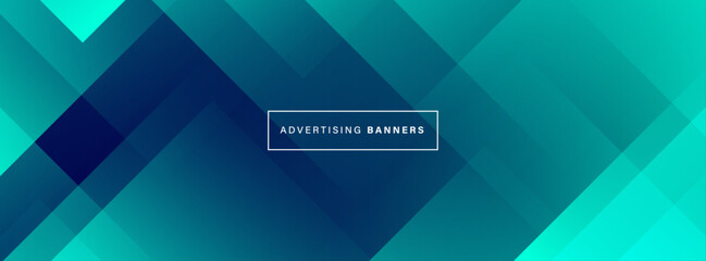 Modern banner background, Green ang blue gradation, slash pattern , effect , abstract 