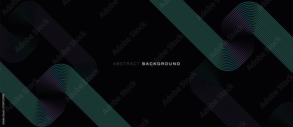 Poster Blue and Violet abstract background with glowing lines curve geometric. Modern shiny purple lines pattern. Modern Landing Page, Template, and websites. Vector illustration