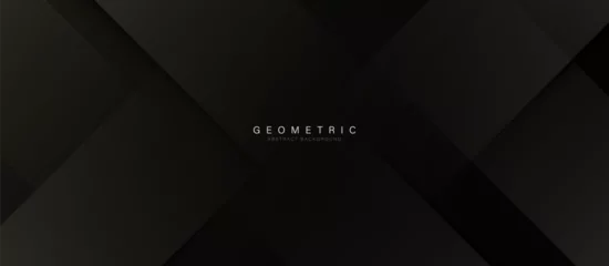 Deurstickers Black geometric rectangle pattern background. Luxury wallpaper. Minimal trendy clean geometry banner. flyer, cover, and brochure © pickup