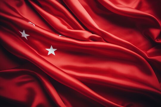 Red flag with five pointed white stars