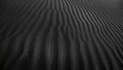 Fototapete Grau 2 Black sand dunes in the desert.