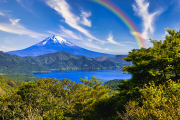 大観峰より芦ノ湖と富士山