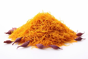 Fototapeta premium Isolated white saffron pile.