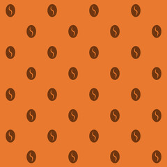 Coffee Bean Vector Seamless Pattern