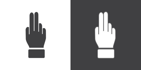 Illustration of Touch screen gesture, Gesture related vector flat icon. Contains such icons as click, zoom, move, tap and more.