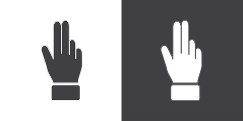 Multi touch icon vector, Illustration of Touch screen gesture, Gesture related vector flat icon. Contains such icons as click, zoom, move, tap and more.