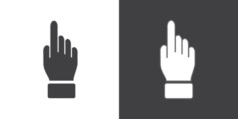 Touch vector icon. Illustration of Touch screen gesture, Gesture related vector flat icon. Contains such icons as click, zoom, move, tap and more.