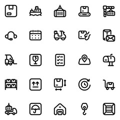 Logistic Line Icon Sheet