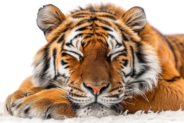 Tiger Sleep Isolated