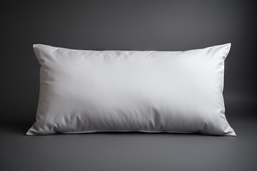 Bed pillows being cleaned on a grey background