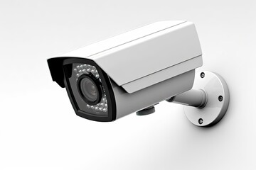 CCTV camera on white background with clipping paths