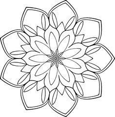 Mandala Circle Line Art Ornament Element