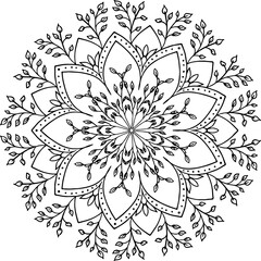 Mandala Circle Line Art Ornament Element