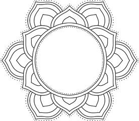 Mandala Circle Line Art Ornament Element