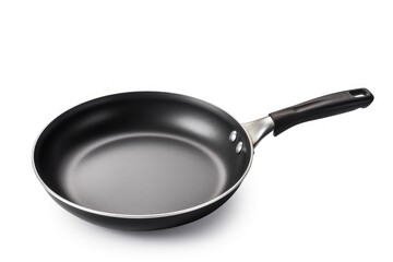 Isolated frying pan on white background with path