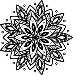 Mandala Circle Line Art Ornament Element