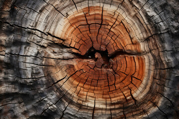 Old wood texture with annual rings. Abstract background and texture for design.