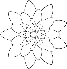 Mandala Circle Line Art Ornament Element