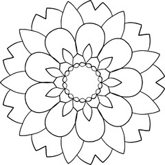 Mandala Circle Line Art Ornament Element