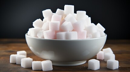 Fototapeta na wymiar Sugar cube sweetener for tea or coffee drink