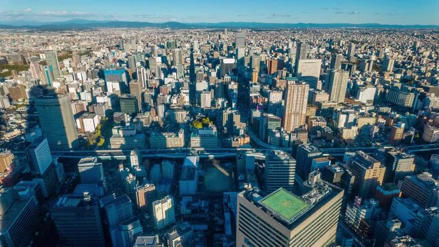 Timelapse video of Nagoya in Japan in daytime