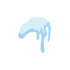 Snow caps with icicles