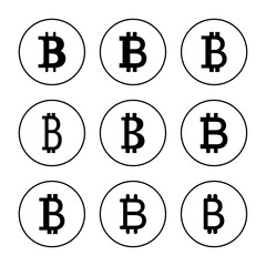 Bitcoin icon vector. bitcoin sign and symbol. payment symbol. cryptocurrency logo