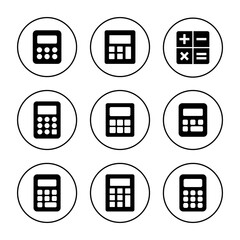 Calculator icon vector. Accounting calculator sign and symbol.