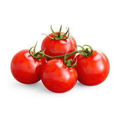 Cherry Tomatoes: Small tomatoes that can be enjoyed whole or halved. isolated on transparent background 